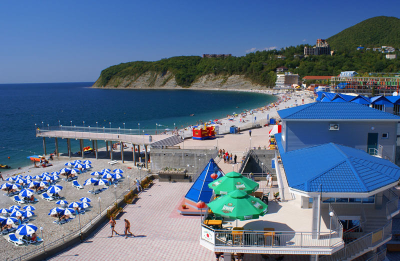 Фото пляжа отеля "Гамма" в Туапсе
